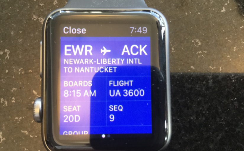 Apple Watch: Passbook at Airport